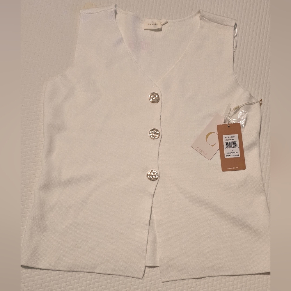 Cyrus Bone Blazer with Gold Accents Size S